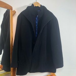 Marc New York Black Wool Mix Jacket Coat XL